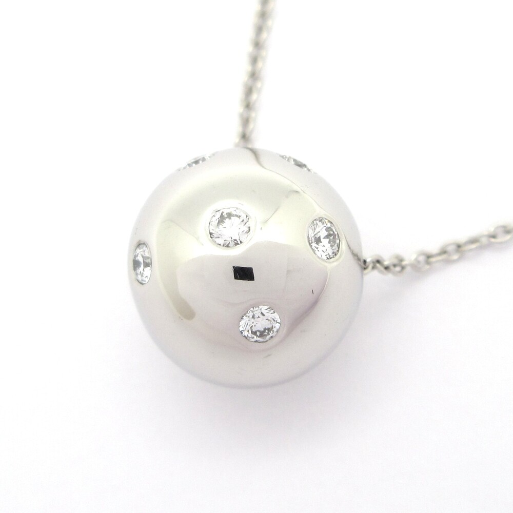 Tiffany & Co. Dots Ball Necklace Pt950 Diamond